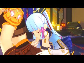 ayaka and ether - private sex scene - genshin impact hentai